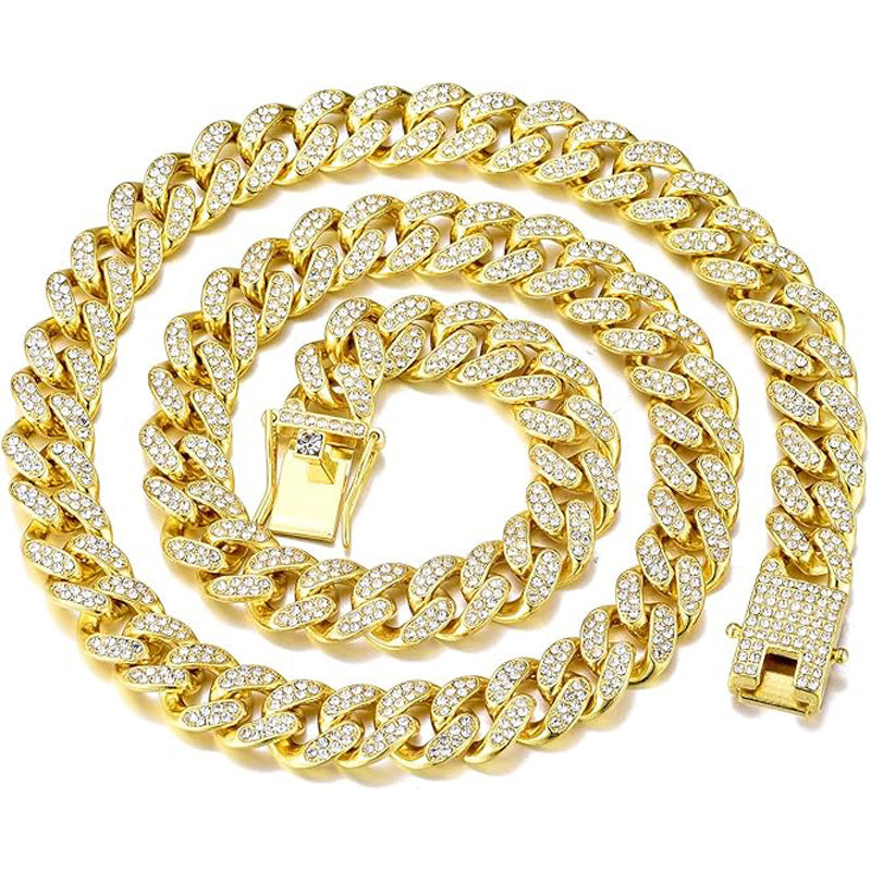 13mm Width Football Pendant Necklace,Full Diamond Eye Of Horus Cross Pendant Necklace, 3D Diamond Gold Zinc Alloy Stainless Steel Religious Zircon