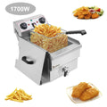 Ktaxon 12.5QT Deep Fryer 1700W Electric Stainless Steel Deep Fryer Adjustable Temperature