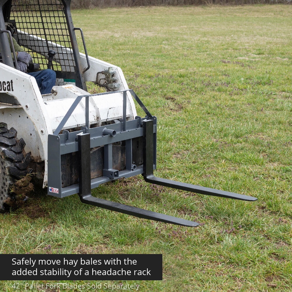 Titan Attachments UA USA Made Grey Pallet Fork Frame Attachment, Rated 4,000 LB