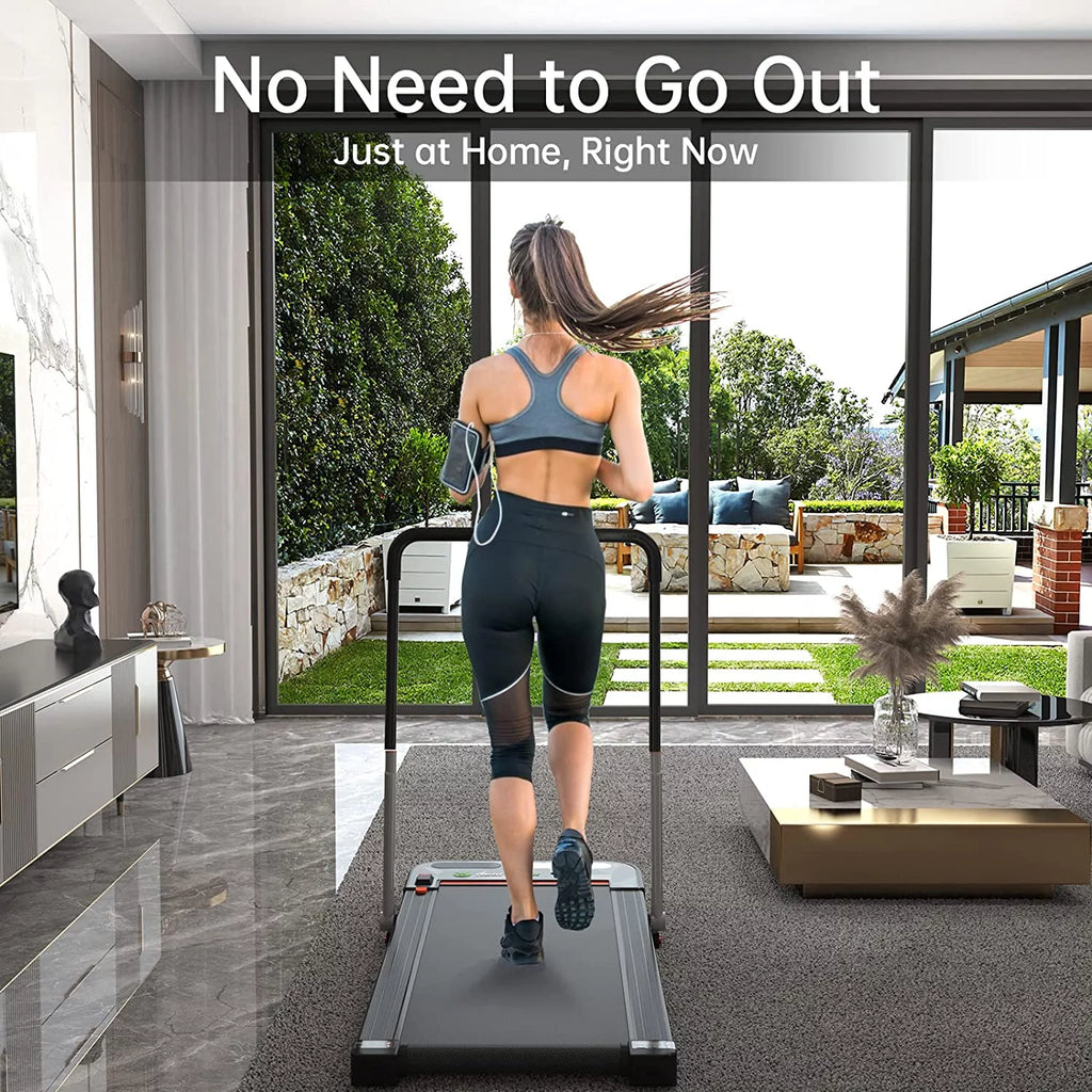 Real Relax 2 in 1 Folding Treadmill, 2.25HP Under Desk Electric Treadmill Walking Jogging Machine for Home Office