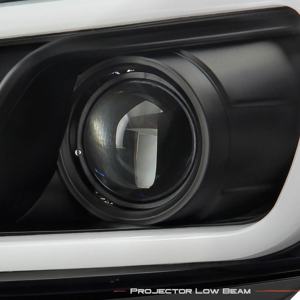AKKON - Fits 06-13 Chevy Impala 14-16 Impala Limited 06-07 Monte Carlo LED [C-Tube] Projector Black Headlights Pair Left+Right