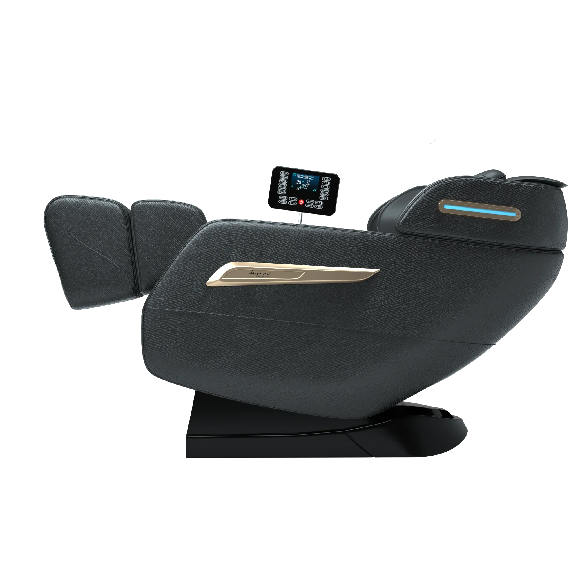 2024 4D Zero Gravity Massage Chair, Full Body Shiatsu Recliner with Yoga Stretching, SL Track, Intelligent Voice Control, Calf Kneading, Calfrest Extension, Premium Black Leather