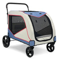 Foldable Pet Stroller for Large or 2 Dogs Cats Jogger Wagon with 4 Wheels
