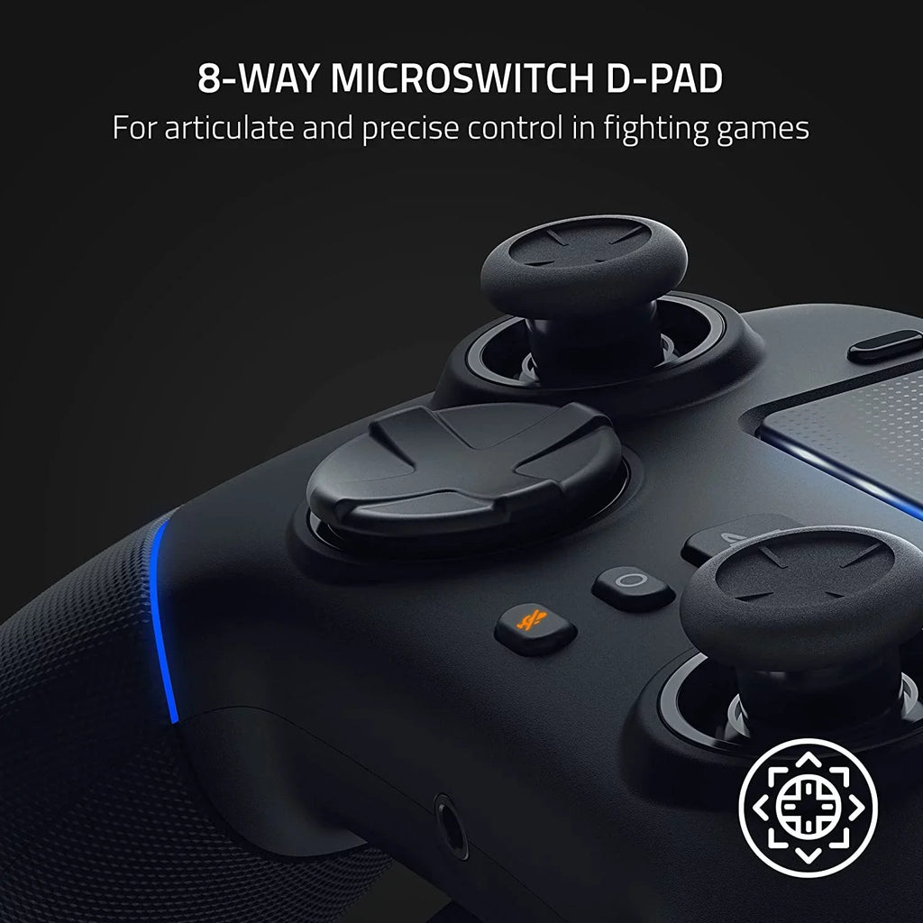 Razer Wolverine V2 Pro Wireless Controller Black HyperSpeed, Mecha-Tactile, RGB Lights for PS5 & PC With 6ft Type C Cable and Headset BOLT AXTION Bundle Like New