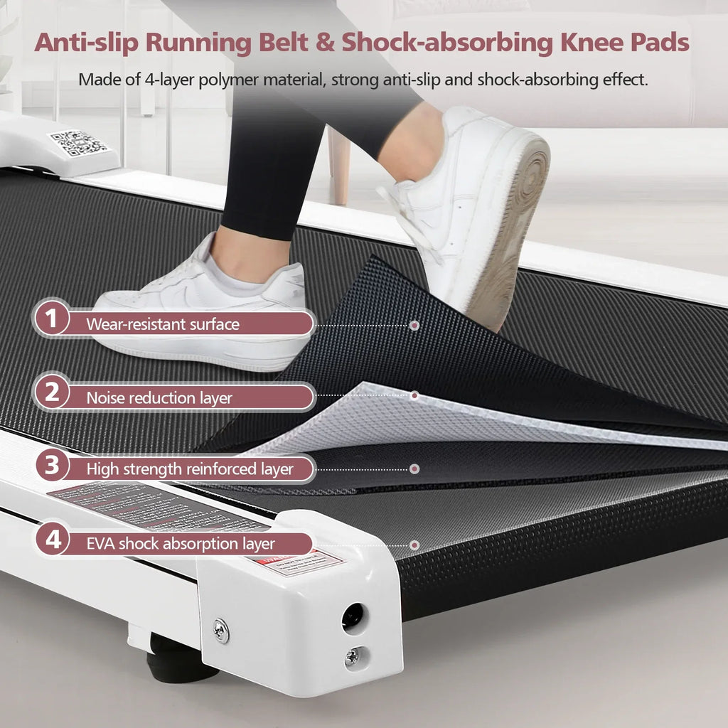 Walking Pad Treadmill&Under Desk Treadmill for Home&Office, Speed Range 0.5~3.8mph, 300 lbs Weight Capacity