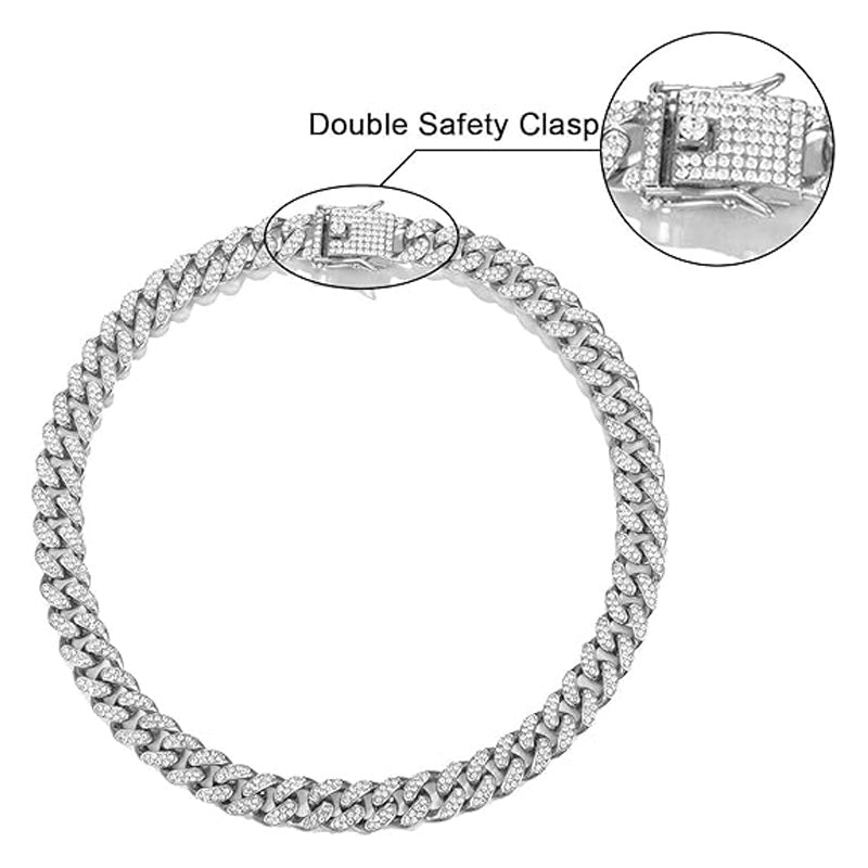 13mm Width Football Pendant Necklace,Cuban Link Chain With Bling Football Charm, Hip Hop Jewelry For Men & Women, Perfect For Sports Fans & Rapper Style