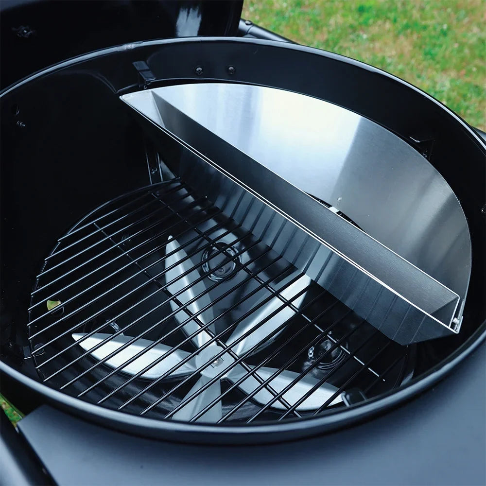 Slow 'N Sear® MasterKettle Charcoal Grill + Smoker - 22" Kettle Grill with Grill Cart and Built-in Side Table