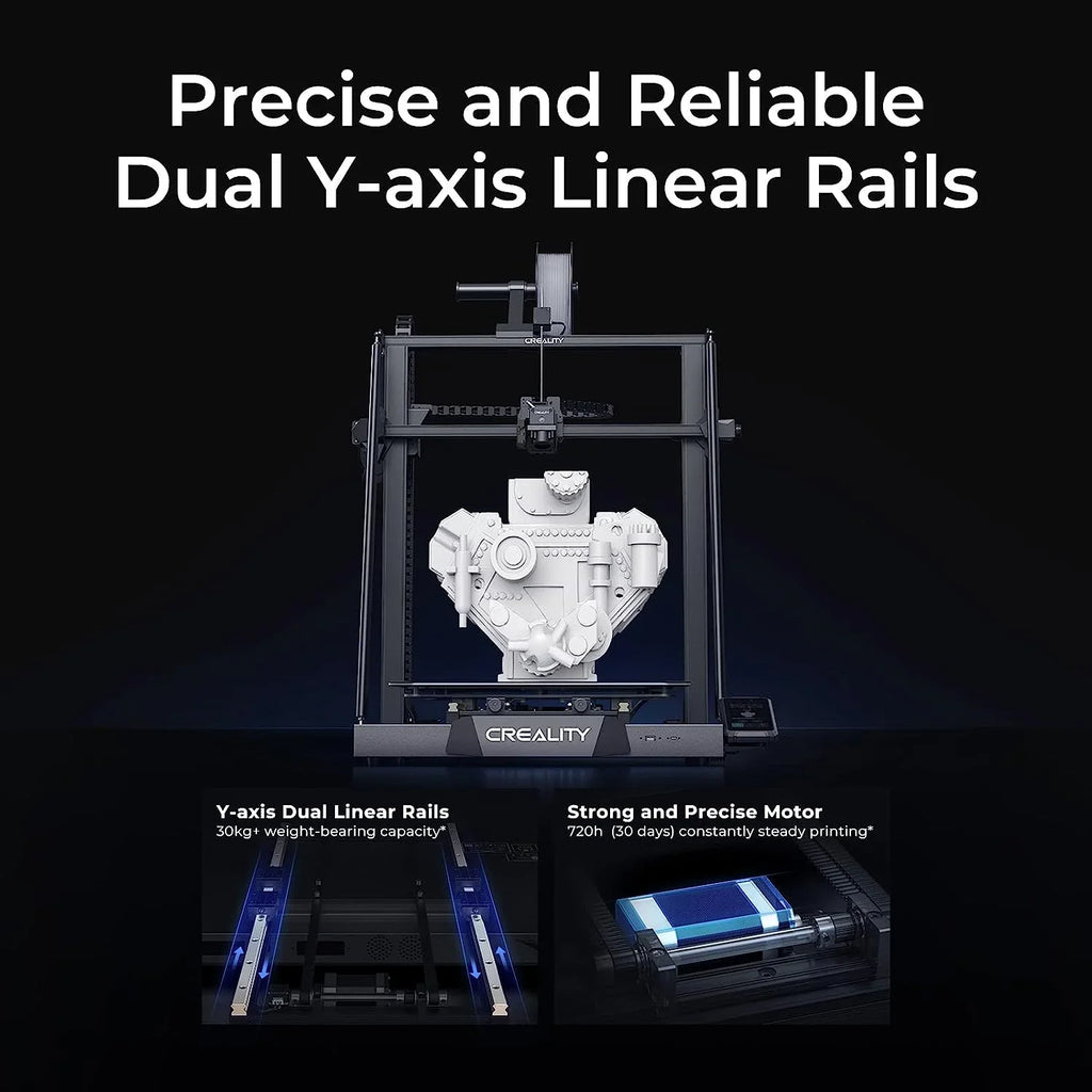 Official Creality CR-M4 FDM 3D Printer with Gift 1KG PETG Filament Sprite Dual-Gear Direct Extruder 300°C Hotend 25-Point CR Touch Auto-Leveling Flexible Fast-Heating Bed 17.71x17.71x18.5in Print Size