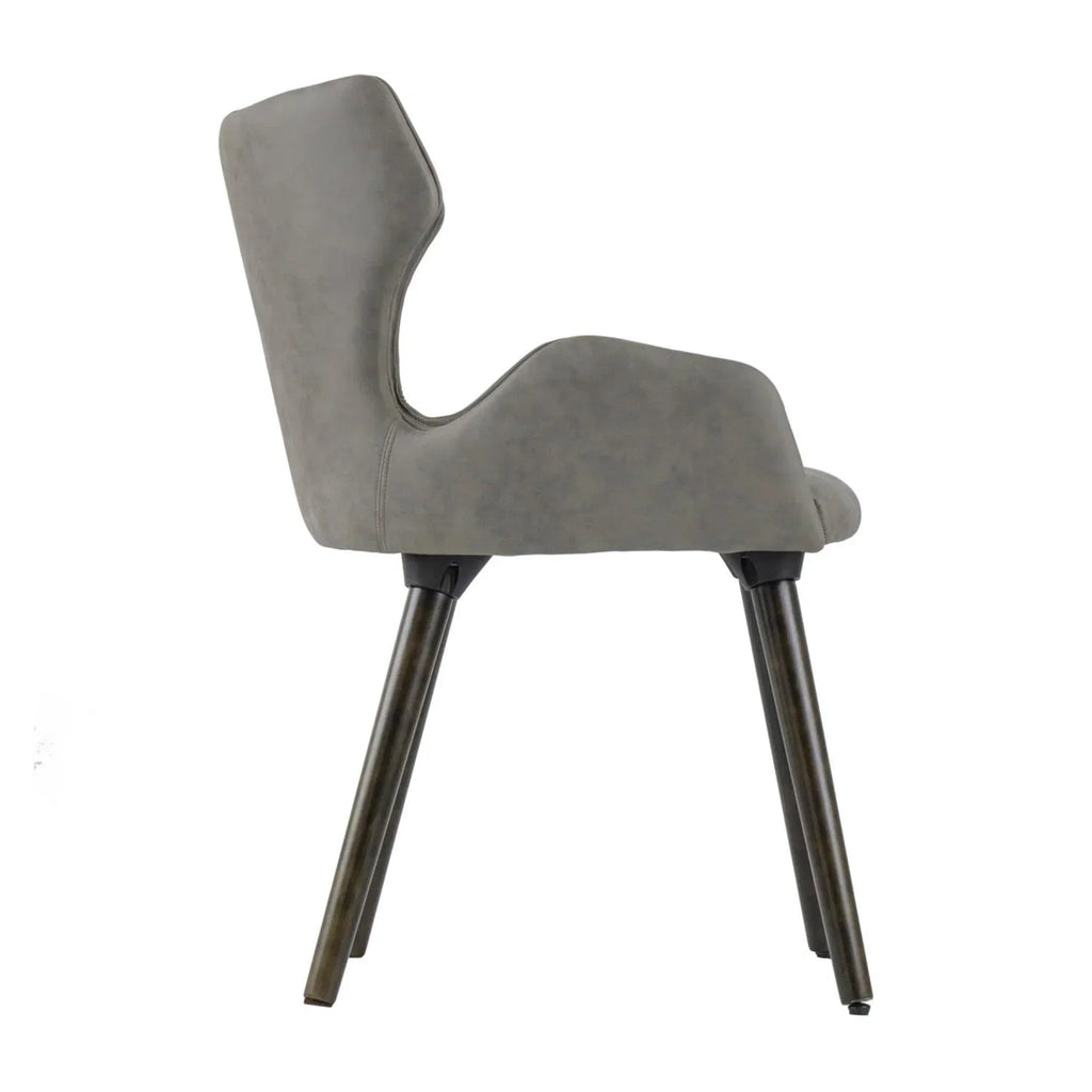 A & B Home Set Of 2 Dining Chair With Dark Brown And Gray Finish 49809-GRAY-DS
