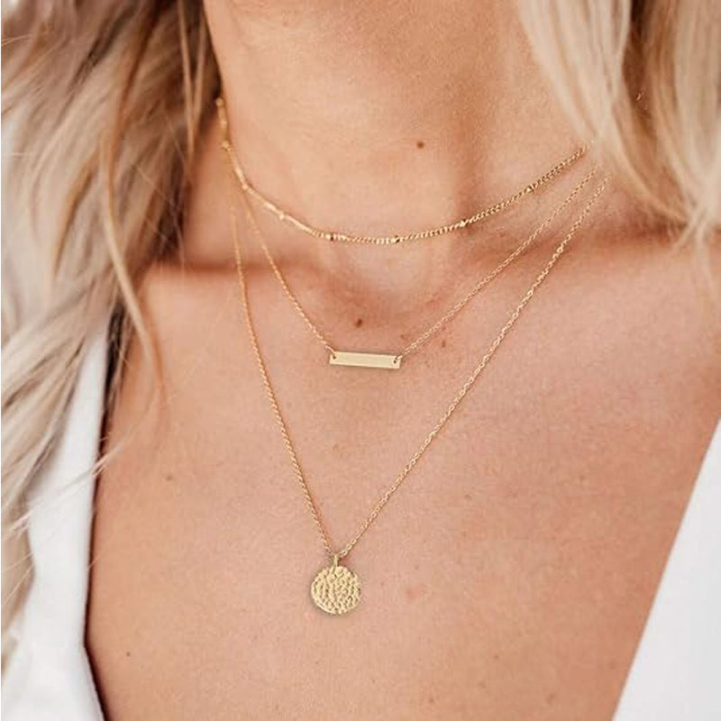 14K Gold Layered Choker Necklace