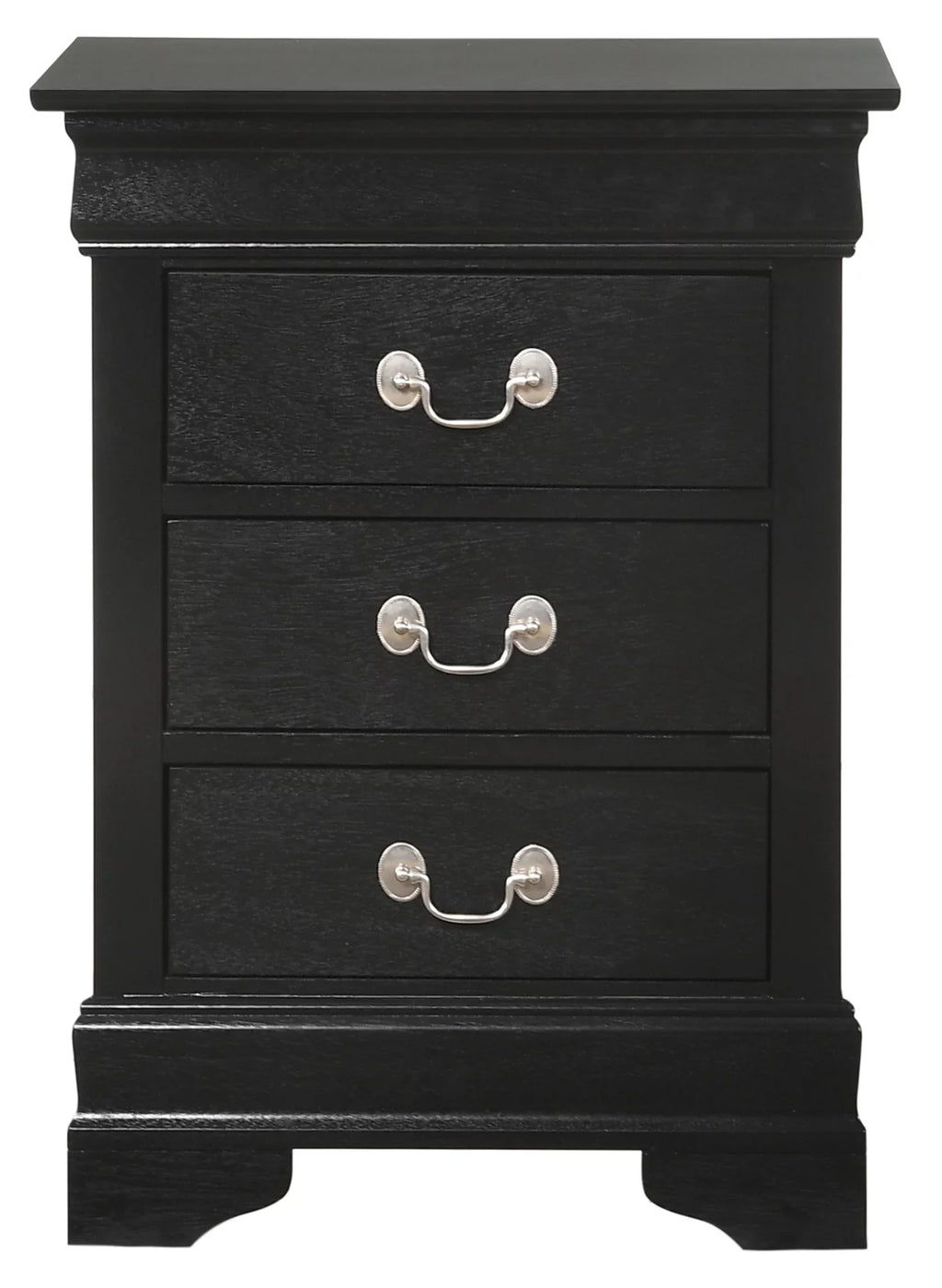 DeeHome Glory Furniture Louis Phillipe G3150-3N 3 Drawer Nightstand , Black