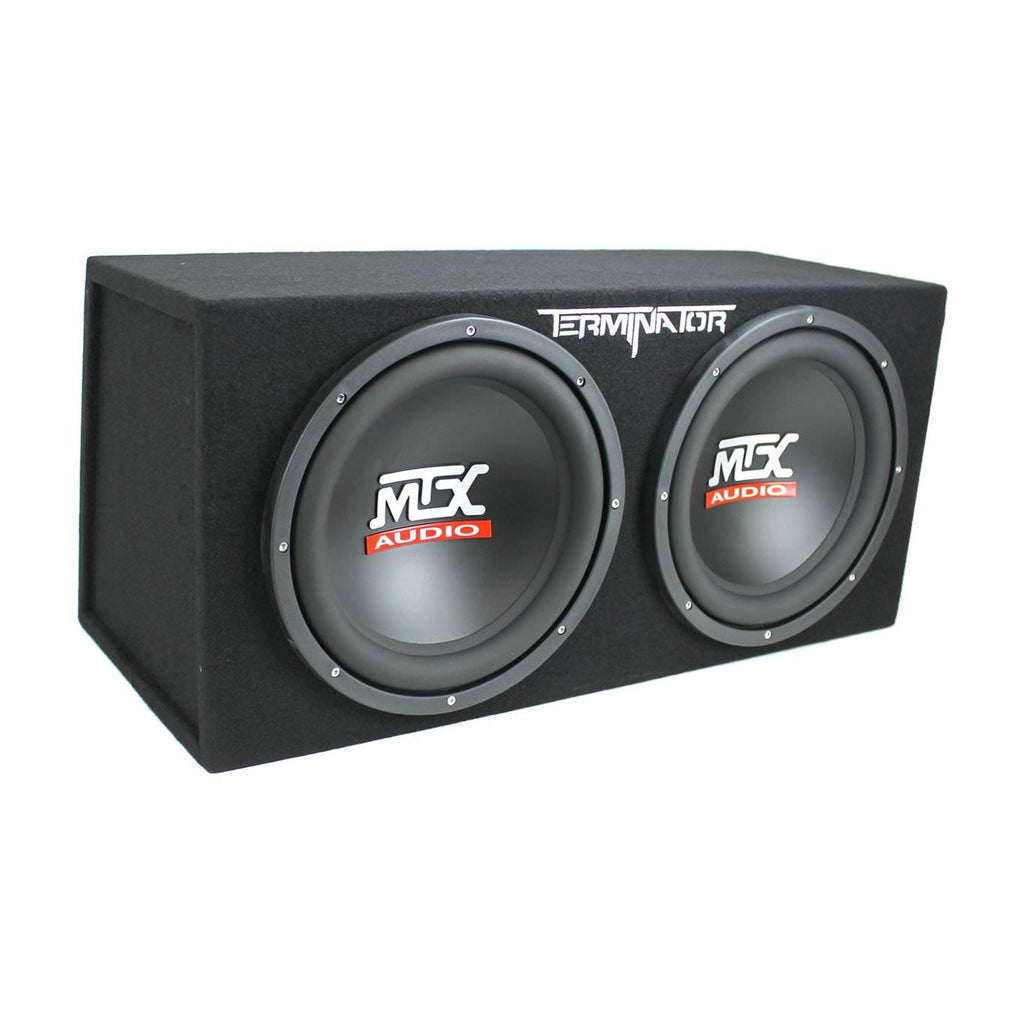 MTX TNE212D 12" 1200W Dual Loaded Subwoofer Box + 1500W Amplifier + Capacitor