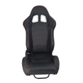 A Pair Of PVC Single Adjuster Double Track Racing Seats Black