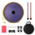 Walmeck 14 inch 14-Tone Carbon Steel Tongue Drum C-Key Hand Pan Drums with Drumsticks Percussion Musical Instruments