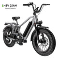 Electric Bike For Adults, 20'' Fat Tire Folding Ebike With 750W Brushless Motor 48V 25AH Battery, 7 Speed 20MPH, Foldable E-Bikes