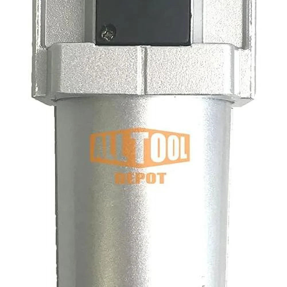 NPT HEAVY DUTY Compressed Air In Line Filter Regulator Combo Piggyback, Metal Bowl, 5 Micron , Adjustable From 7 To 175 PSI (AUTO DRAIN)