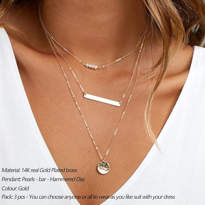 14K Gold Layered Choker Necklace