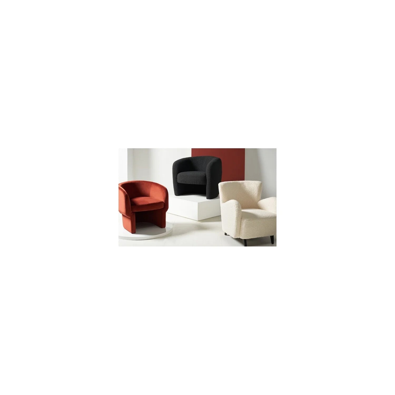 Safavieh Couture Rayanne Mosern Wingback Chair - 28" W x 34" D x 31" H Ivory