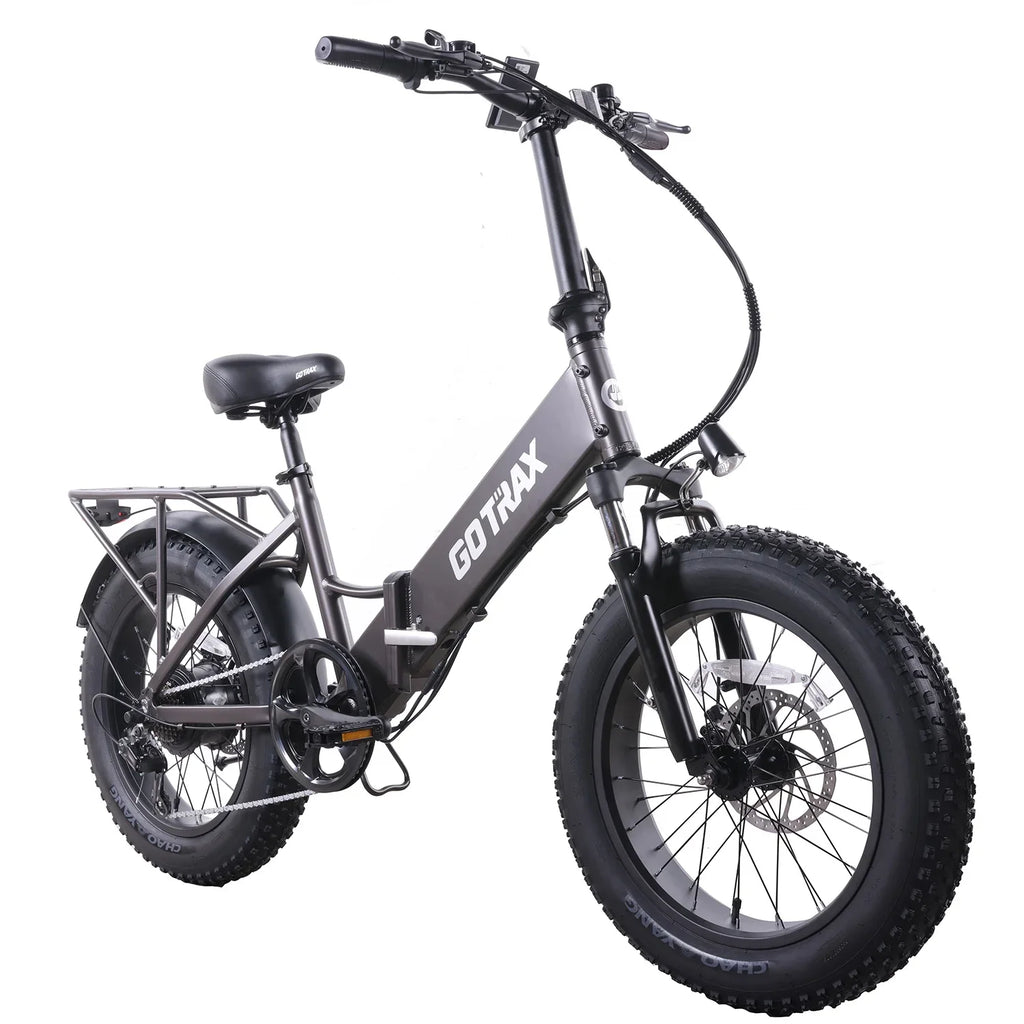 GOTRAX F3 500W Fat Tire Electric Bikes for Adults, 20" x 4" Off Road Tires 20MPH 60miles, Front suspension Folding Commuter E-Bike for Adult