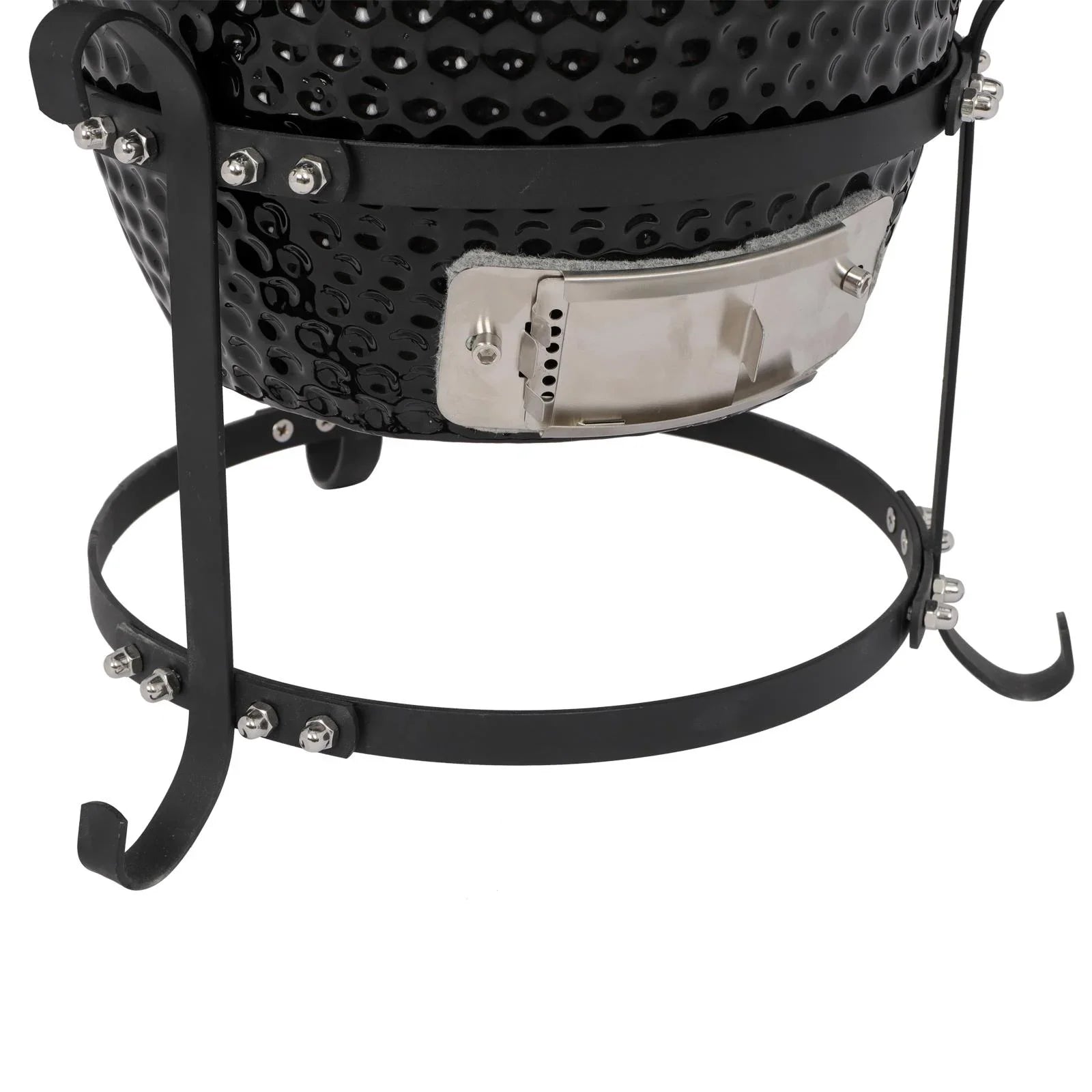 SalonMore 13in Round Ceramic Charcoal Grill Black