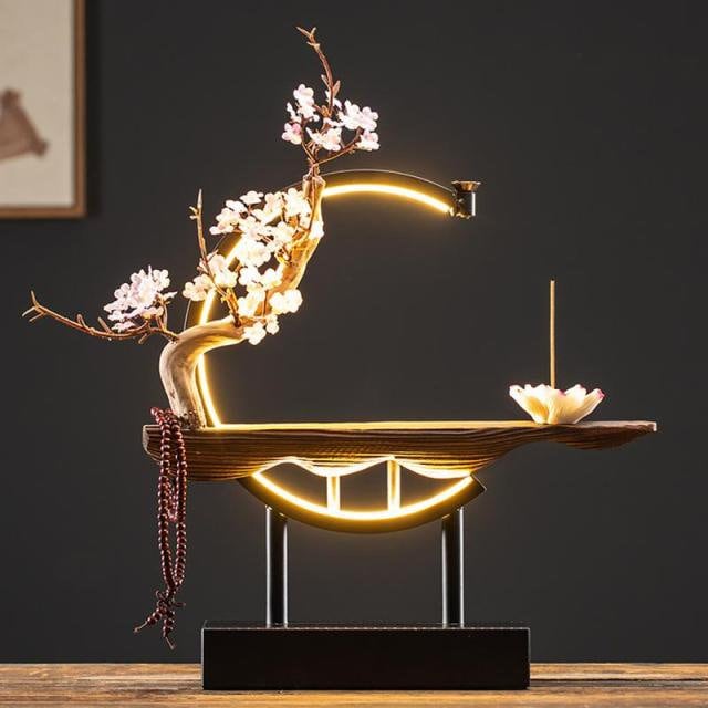 Backflow incense waterfall