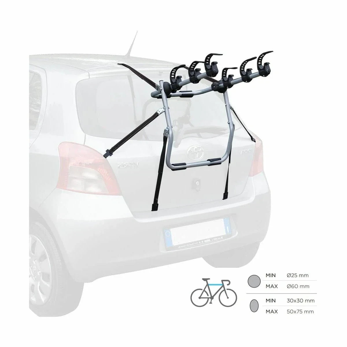 Porte-velos sur hayon 3 velos - Menabo Mistral