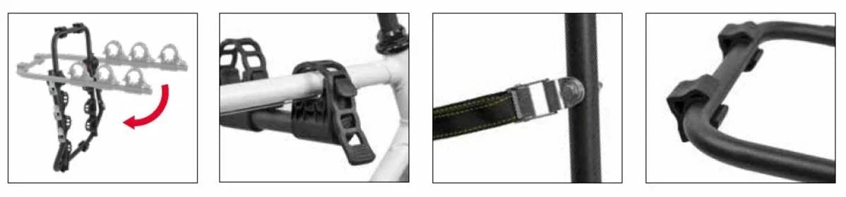 Porte-velos sur hayon 3 velos - Menabo Mistral